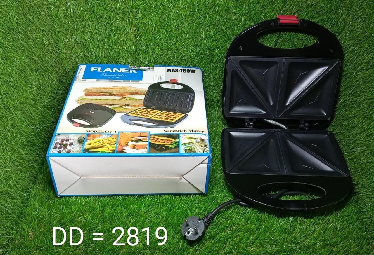 2819 Sandwich Maker Makes Sandwich Non-Stick Plates| Easy to Use with Indicator Lights DeoDap 2819 Sandwich Maker Makes Sandwich Non-Stick Plates| Easy to Use with Indicator Lights DeoDap